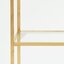 Material Glas Lagerregal Bakery gold