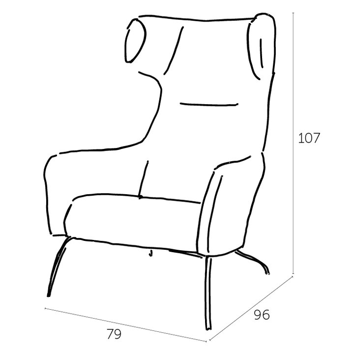 Skizze Sessel - Softline Havana